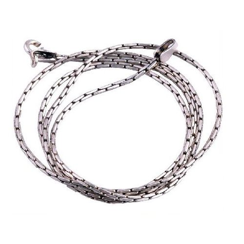 Wild Bamboo Textured Square Necklace for Men's Cool Jewelry (50cm LENGTH)