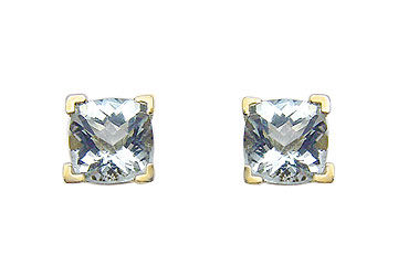 Aquamarine Earrings  14K Yellow Gold - 1.25 CT TGW