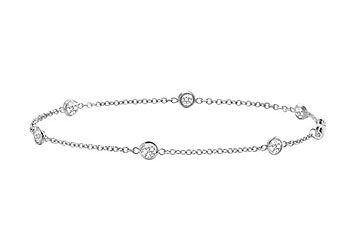 Bezel-set Diamond Bracelet  18K White Gold - 0.66 CT Diamonds
