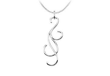 Swirl and Curl .925 Sterling Silver Pendant