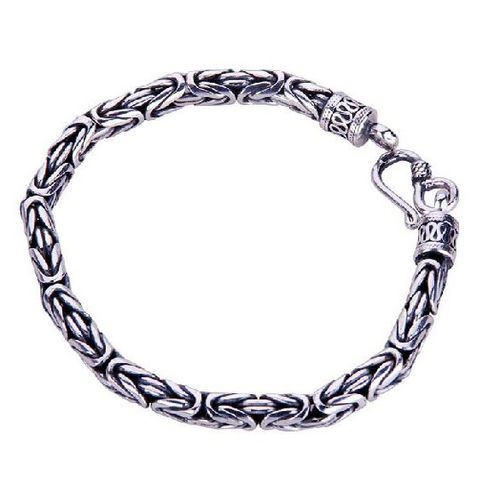 Thai Silver Bracelet Men's Cool Jewelry Modern Jewelers Designs (0.5cm DIAMETER)