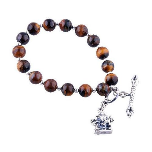 Religious Jewelry God of Wealth Lucky Bracelet Beaded Natural Stones