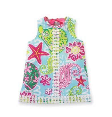 Mud Pie Baby-girls Newborn Lily Pad Shift Dress