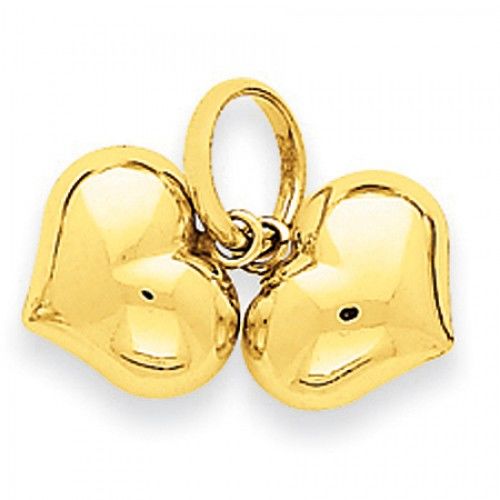 Heart Charm in 14kt Yellow Gold - Polished Finish - Graceful - Women