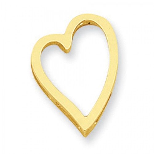 14k Yellow Gold Whimsical Floating Heart Pendant