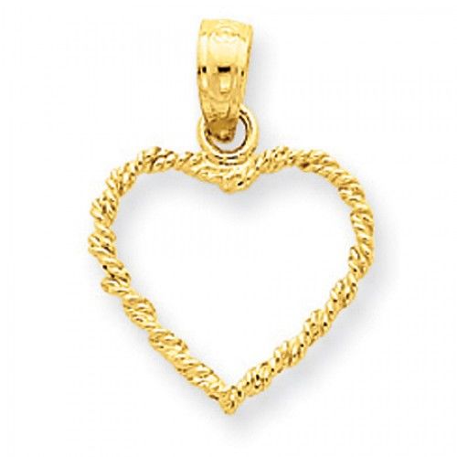 Heart Charm in 14kt Yellow Gold - Mirror Polish - Lovable - Women
