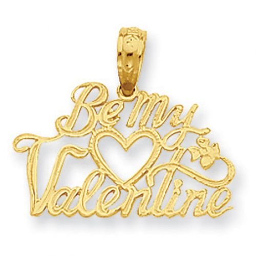 Be My Valentine Heart Charm in 14kt Yellow Gold - Divine - Women