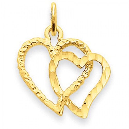 14k Yellow Gold Stay Close to Me Heart Pendant