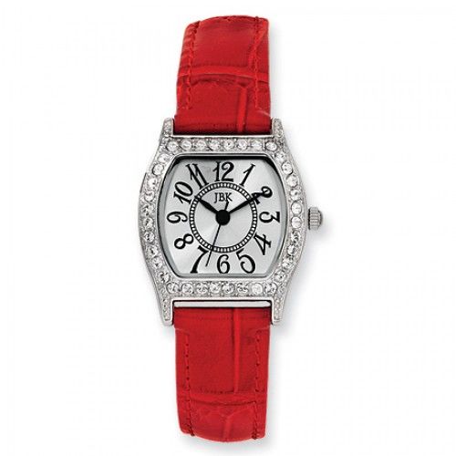 Jbk Jackie Kennedy Watch in Stainless Steel - Buckles - Red Strap - Pleasant