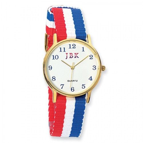 Jbk American Flag Jackie Kennedy Watch in Gold Plated - Buckles - Cute
