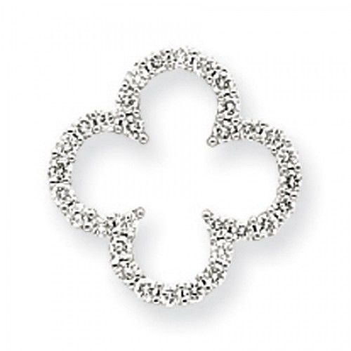 White Gold Diamond Lucky Clover Pendant