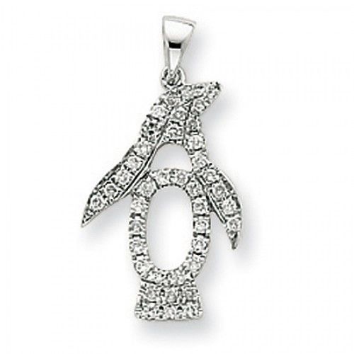 White Gold Diamond Penguin Pendant