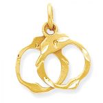 Handcuff Charm in 14kt Yellow Gold - Glossy Finish - Radiant - Women