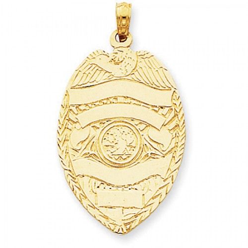 14k Yellow Gold Police Pendant Police Insignia
