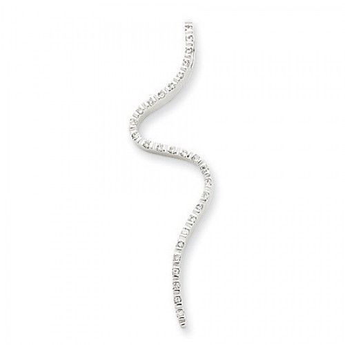 14k White Gold Baroque Diamond Pendant