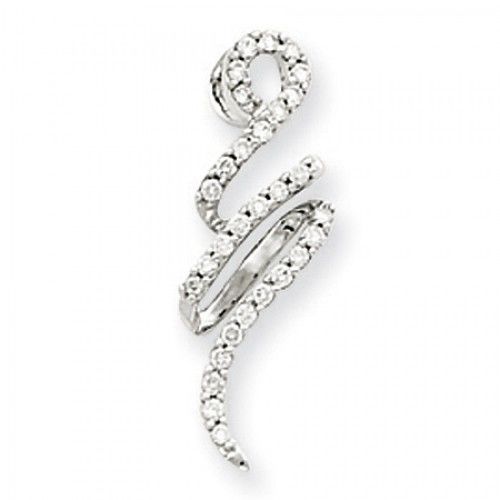 14k White Gold Lavish Diamond Pendant