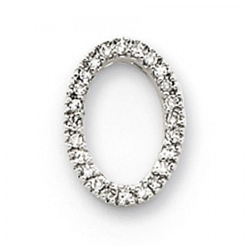 14k White Gold Orb Shaped Diamond Pendant