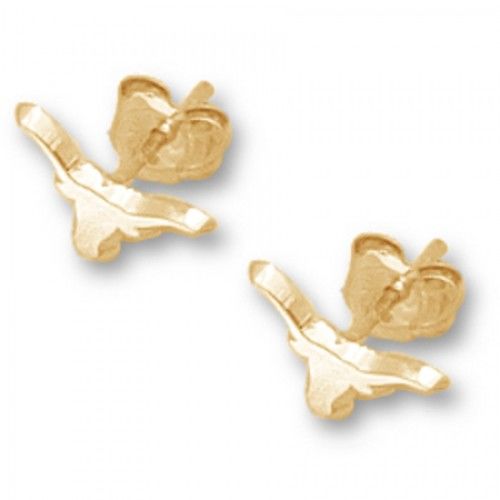 Longhorn Earrings - University of Texas in Gold Plated - Post W/ Back - Neat