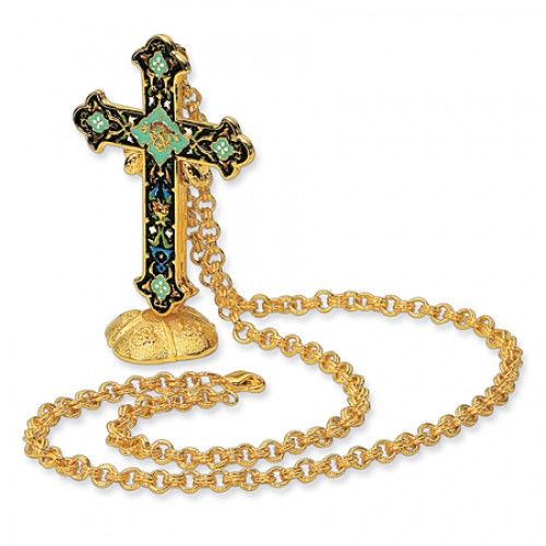 Enamel Cross Necklace in Gold Plated - Lobster Claw - Pleasant - Women