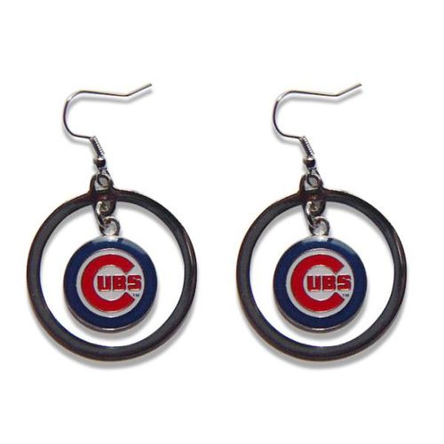 Chicago Cubs Hoop Logo Earrings