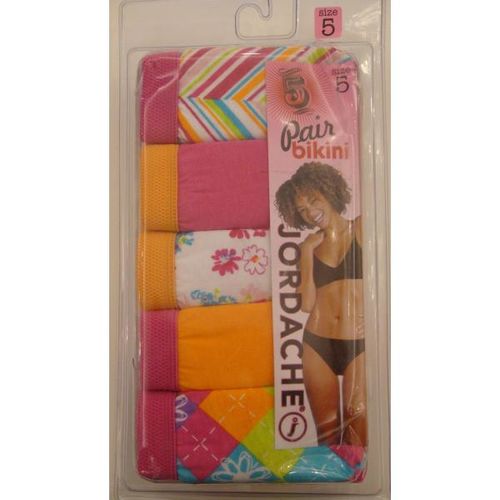Jordache 5-Pair Box Bikini Panties Case Pack 72