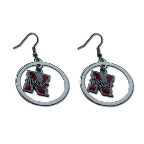 Nebraska Huskers Logo Hoop Earrings