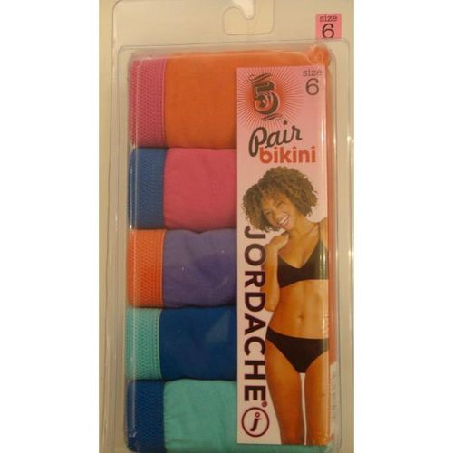 Jordache 5-Pair Box Bikini Panties Multicolor Case Pack 72