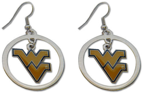 West Virginia Mountaineers Hoop Logo Earrings