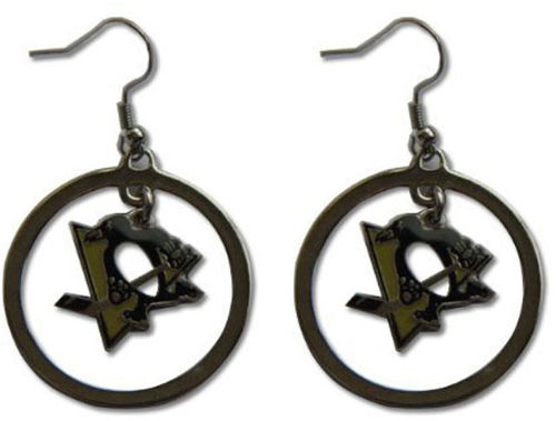 Pittsburgh Penguins Logo Hoop Earrings