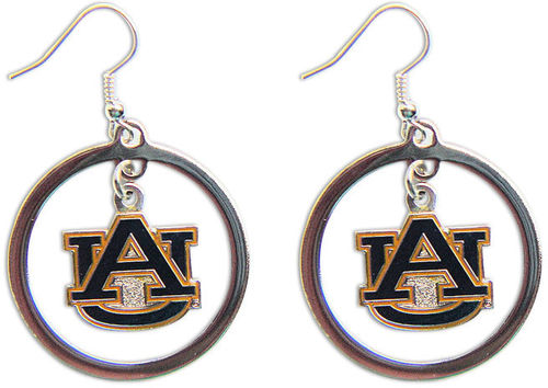 Auburn Tigers Logo Hoop Earrings