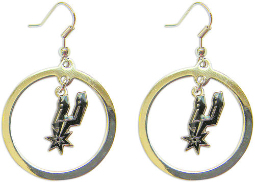 San Antonio Spurs Logo Hoop Earrings