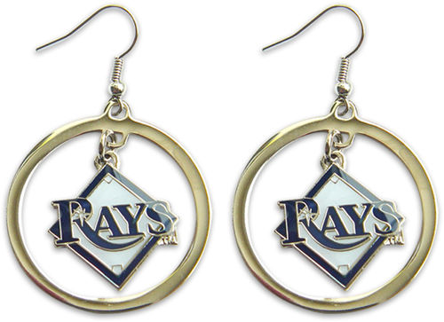 Tampa Bay Rays Logo Hoop Earrings