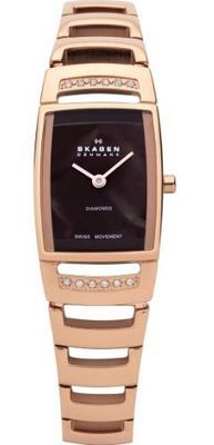 Skagen 985srxd Swiss Rectangle Ladies Watch