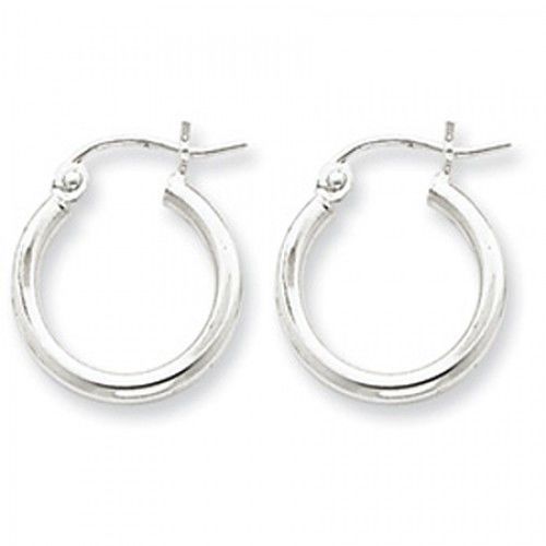 Round Earrings - Hoop in Sterling Silver - Hinge W/ Post - Women - Grand
