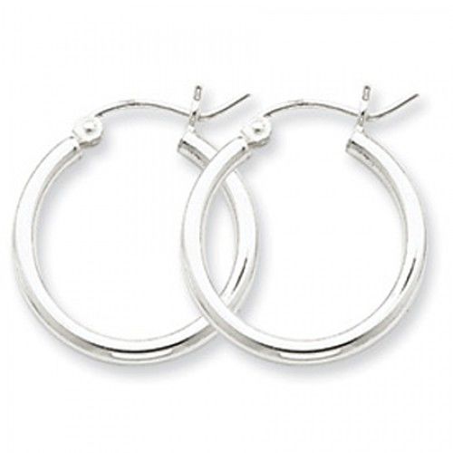 Round Earrings - Hoop in Sterling Silver - Notched with Hinge - Magnificent