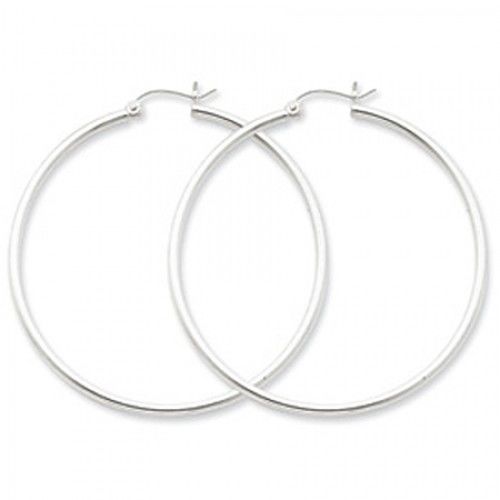 Round Earrings - Hoop in Sterling Silver - Notched W/ Hinge - Ravishing