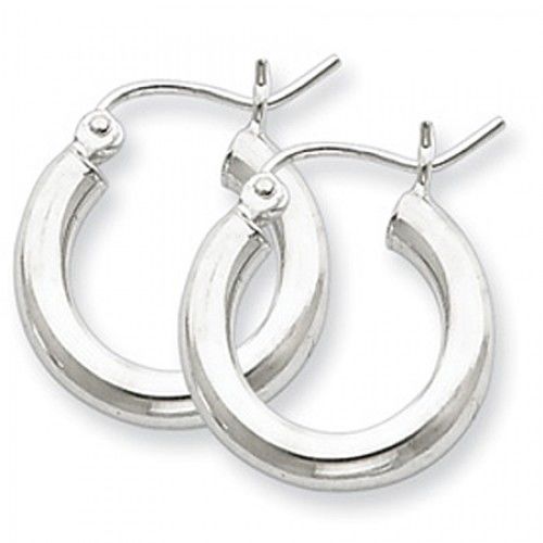 Round Earrings - Hoop in Sterling Silver - Hinge Back - Women - Splendid