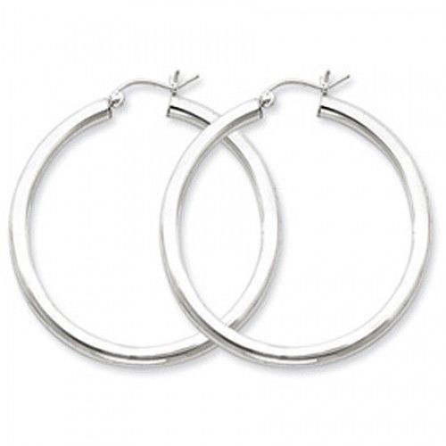 Round Earrings - Hoop in Sterling Silver - Notched W/ Post - Women - Captivating