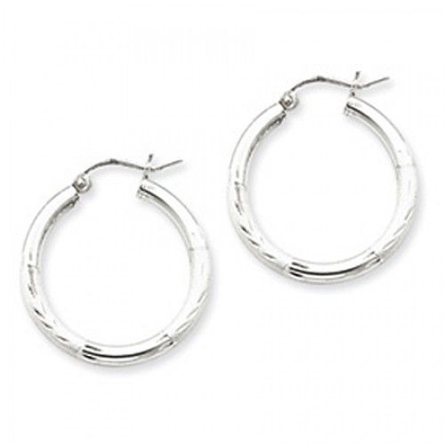 Round Earrings - Hoop in Sterling Silver - Post W/ Hinge - Women - Spectacular