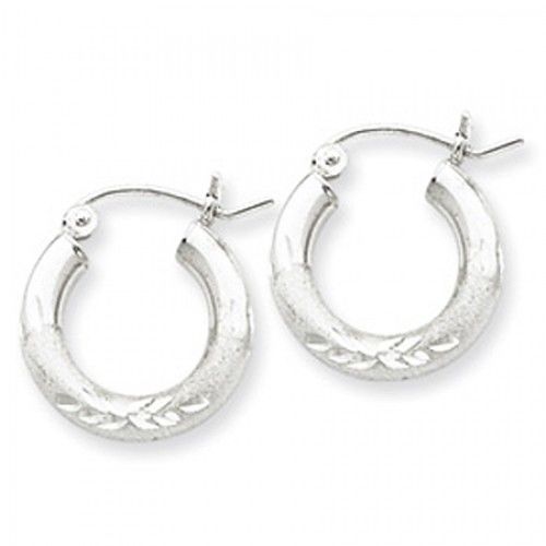 Round Earrings - Hoop in Sterling Silver - Hinge with Post - Women - Amazing