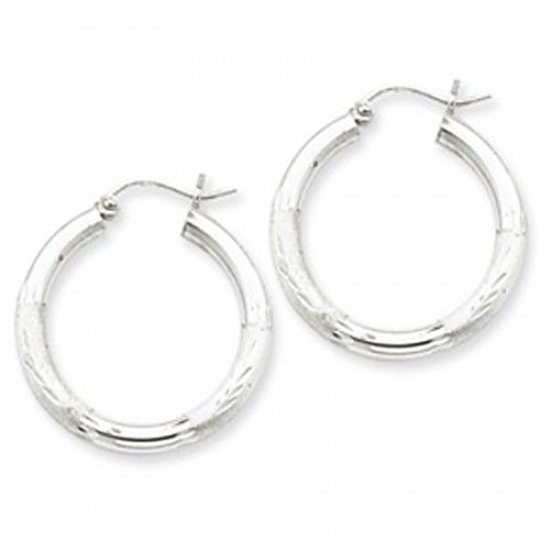 Round Earrings - Hoop in Sterling Silver - Post W/ Hinge - Women - Riveting