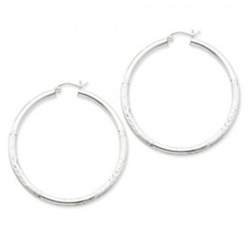 Round Earrings - Hoop in Sterling Silver - Post with Hinge - Women - Appealing