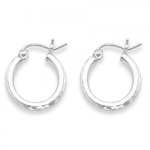 Round Earrings - Hoop in Sterling Silver - Hinge with Post - Women - Classy