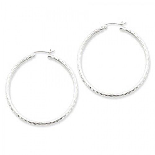 Round Earrings - Hoop in Sterling Silver - Hinge Back - Women - Magnificent