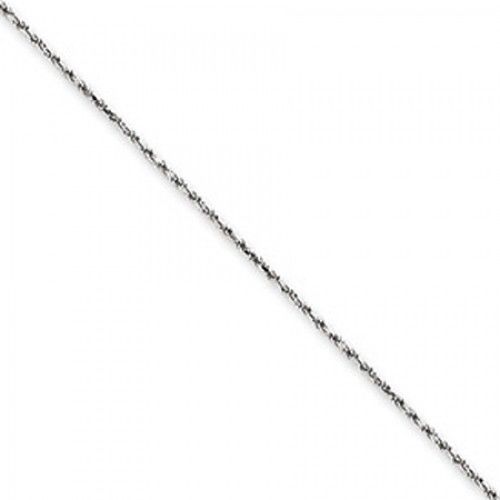 Rope Chain Necklace in 14kt White Gold - Lobster Claw - Wonderful - Unisex Adult