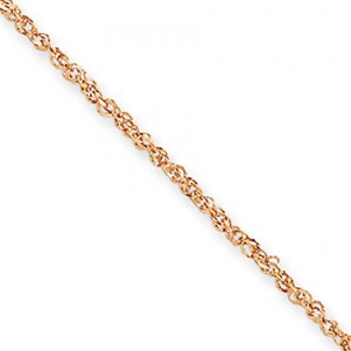 Rope Chain Necklace in Rose Gold - 14kt - Lobster Claw - Tasteful - Unisex Adult