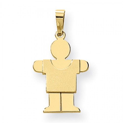 14k Yellow Gold Standing Boy Hug Pendant