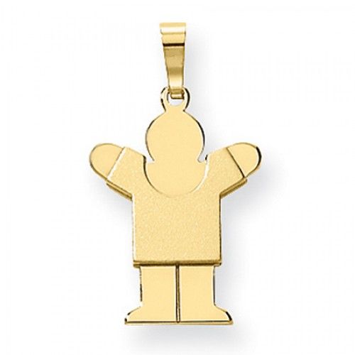 14k Yellow Gold Boys with Arms Open Love Pendant