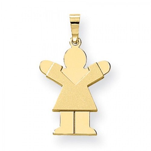 14k Yellow Gold Girl with Arms Open Love Pendant