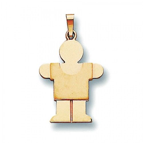 14k Yellow Gold Boy with Arms Wide Open Hug Pendant
